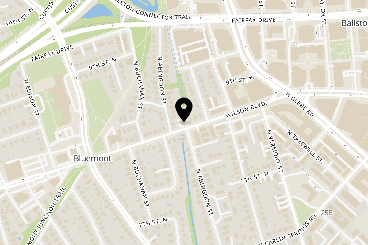 Map showing the location of Istanbul Grill Virginia on 4617 Wilson Boulevard in Arlington
